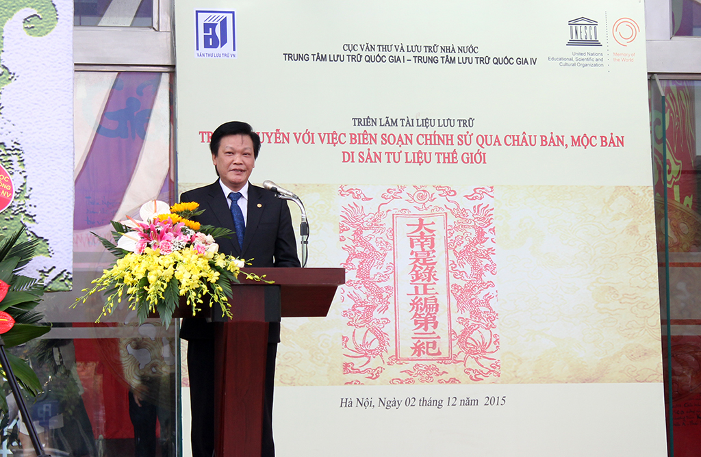 Triển lãm tài liệu lưu trữ "Triều Nguyễn với việc biên soạn chính sử qua Châu bản, Mộc bản - Di sản tư liệu thế giới"