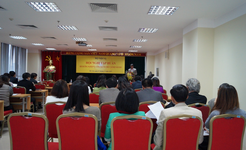 Hội nghị Tập huấn bồi dưỡng nghiệp vụ công tác tổ chức cán bộ năm 2015
