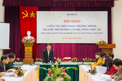 Hội thảo công tác biên soạn chương trình, tài liệu bồi dưỡng cán bộ, công chức xã