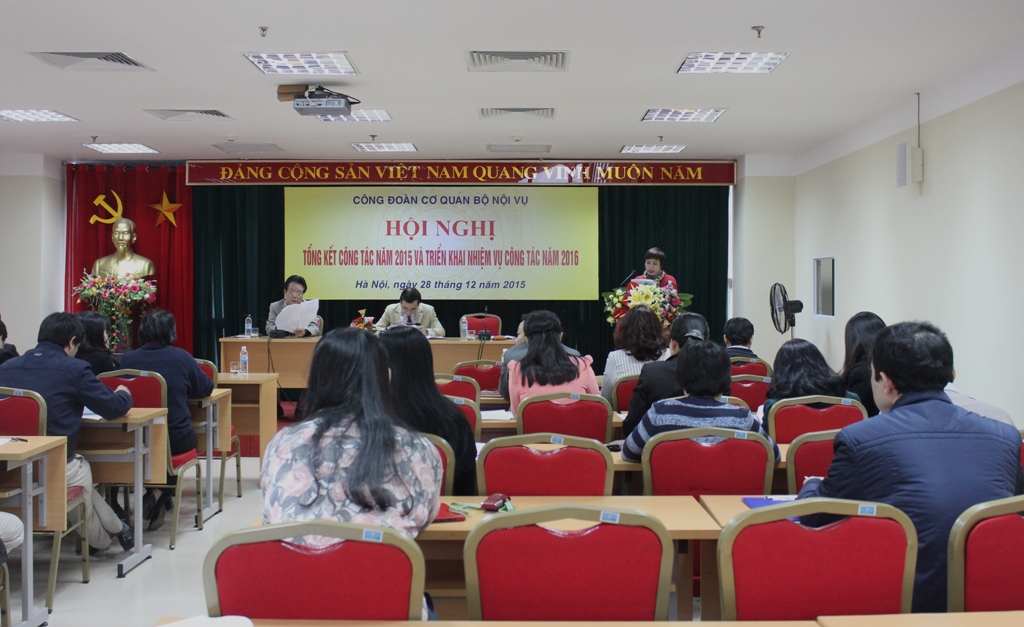 Công đoàn cơ quan Bộ Nội vụ: Hội nghị tổng kết công tác năm 2015 và triển khai nhiệm vụ công tác năm 2016