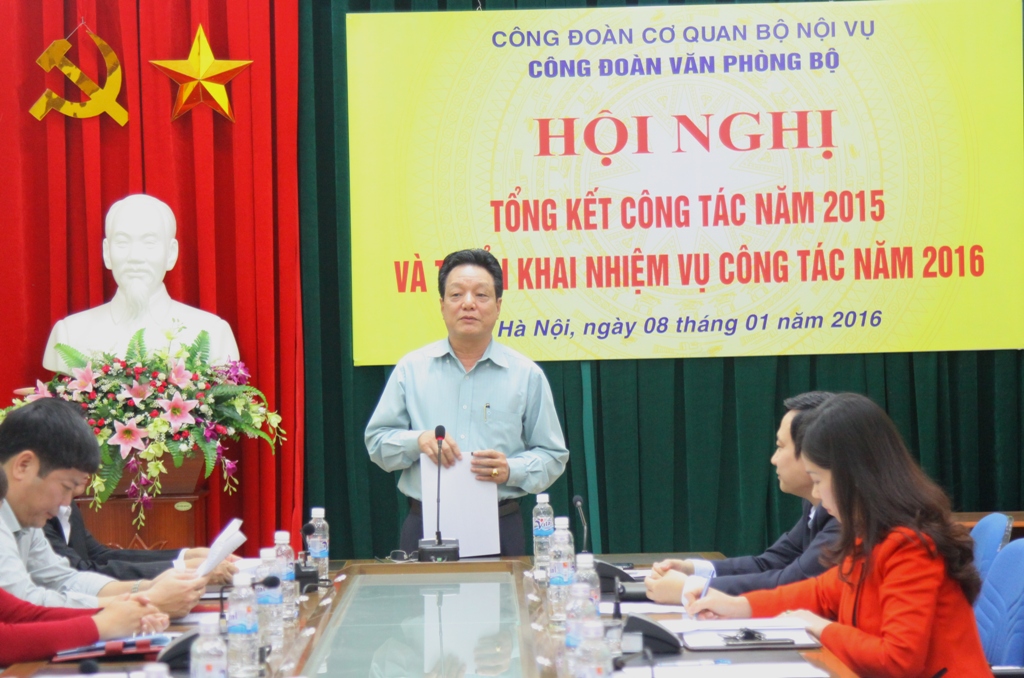 Công đoàn Văn phòng Bộ: Hội nghị Tổng kết công tác năm 2015 và triển khai nhiệm vụ công tác năm 2016