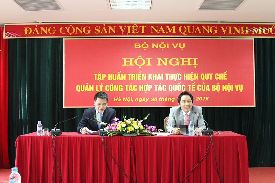 Hội nghị tập huấn triển khai thực hiện Quy chế Quản lý công tác hợp tác quốc tế của Bộ Nội vụ