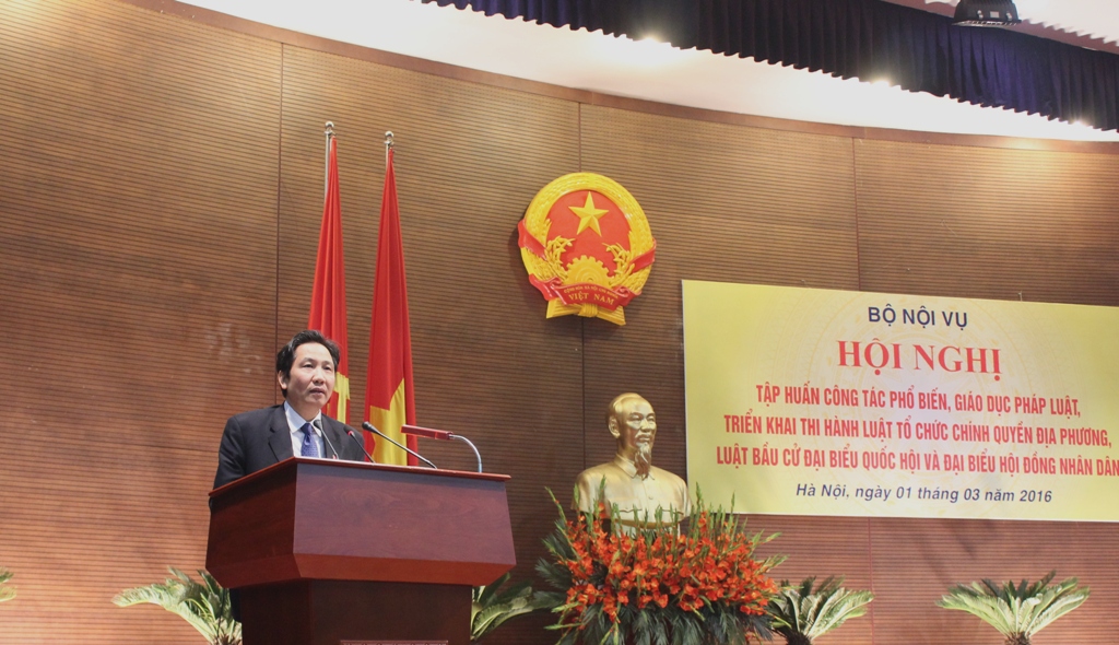 Hội nghị tập huấn công tác phổ biến, giáo dục pháp luật, triển khai thi hành Luật Tổ chức chính quyền địa phương, Luật Bầu cử đại biểu Quốc hội và đại biểu Hội đồng nhân dân