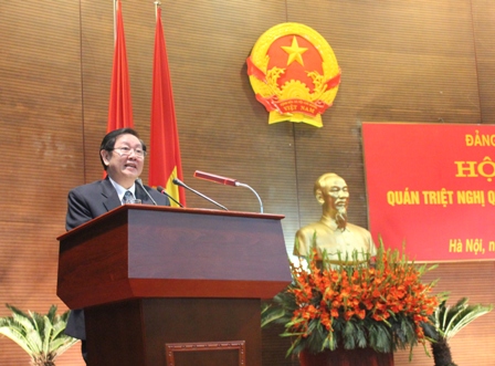 Đảng ủy Bộ Nội vụ: Hội nghị quán triệt Nghị quyết Đại hội Đảng toàn quốc lần thứ XII
