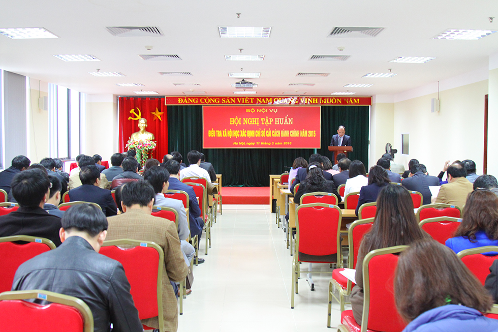 Hội nghị tập huấn “Điều tra xã hội học phục vụ xác định Chỉ số cải cách hành chính năm 2015”