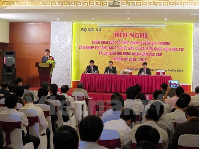Bộ Nội vụ tổ chức Hội nghị triển khai Luật Tổ chức chính quyền địa phương và nghiệp vụ công tác tổ chức bầu cử đại biểu Quốc hội khóa XIV và đại biểu Hội đồng nhân dân các cấp nhiệm kỳ 2016-2021 tại Thừa Thiên Huế