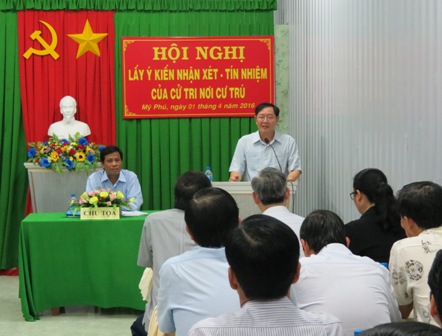 Cử tri nơi cư trú tín nhiệm cao đối với ông Lê Vĩnh Tân và những người ứng cử