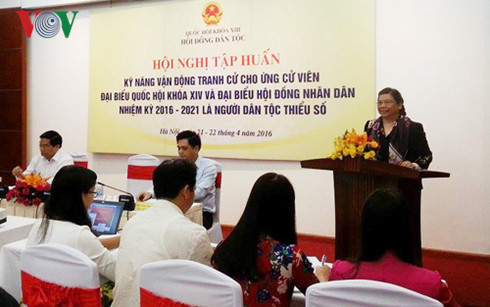 90 ứng cử viên dân tộc thiểu số tập huấn kỹ năng vận động tranh cử