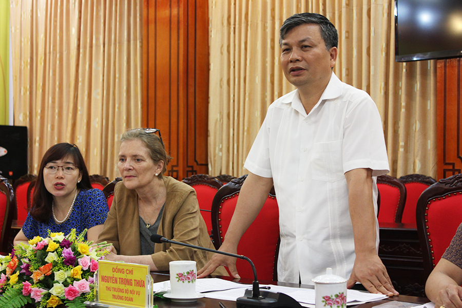 Đoàn công tác Bộ Nội vụ và Quỹ dân số Liên Hợp Quốc (UNFPA) tại Việt Nam làm việc tại tỉnh Hà Giang