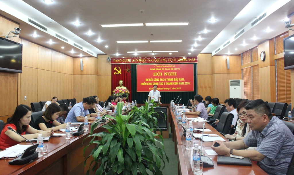 Công đoàn cơ quan Bộ Nội vụ Sơ kết công tác 6 tháng đầu năm, triển khai nhiệm vụ công tác 6 tháng cuối năm 2016