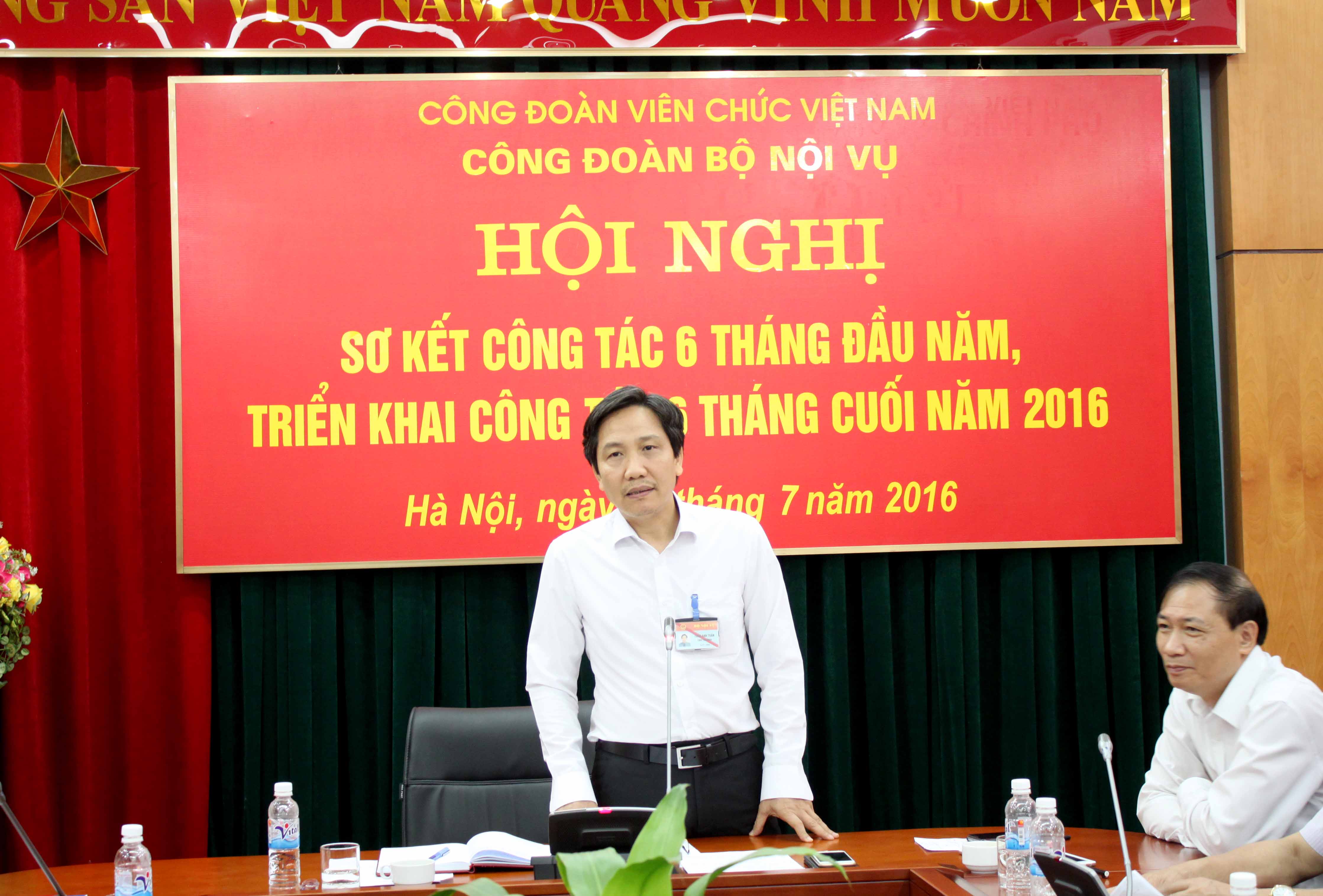 Công đoàn Bộ Nội vụ sơ kết công tác 6 tháng đầu năm, triển khai công tác 6 tháng cuối năm 2016