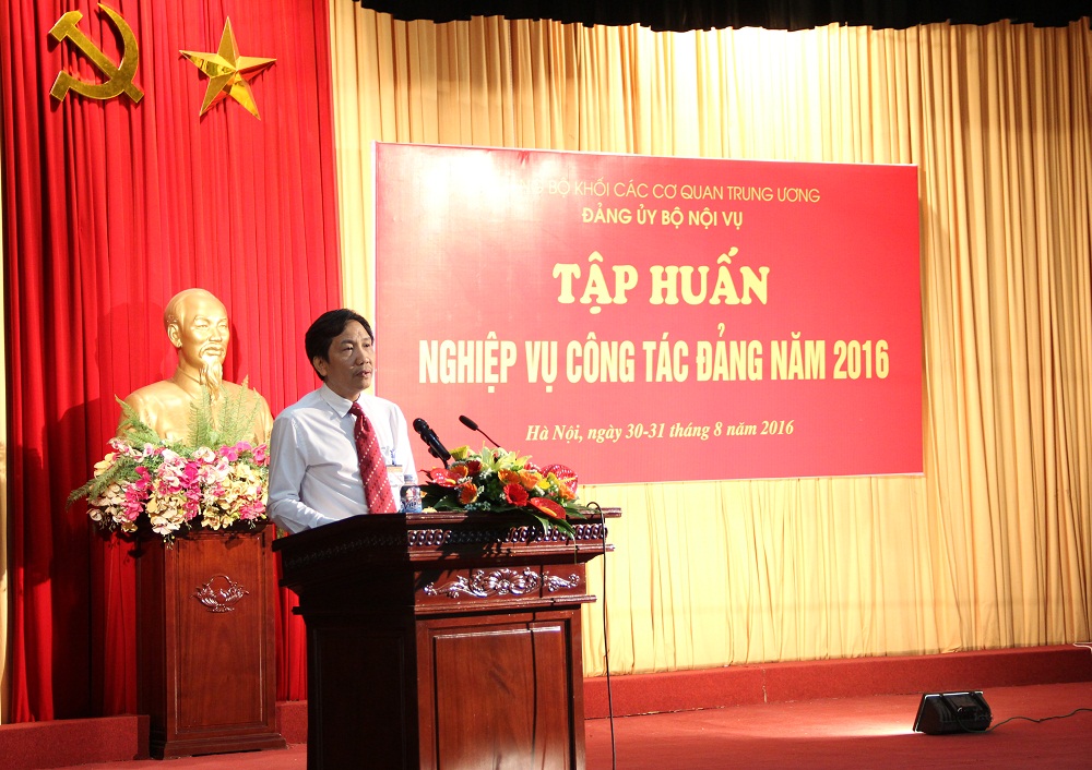 Đảng ủy Bộ Nội vụ tập huấn nghiệp vụ công tác Đảng năm 2016