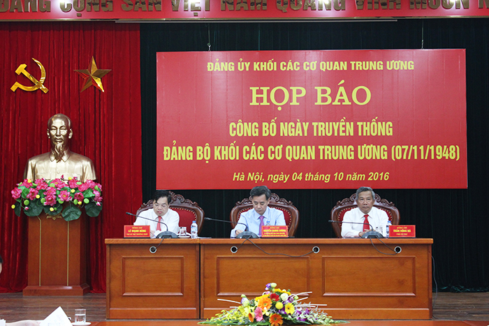Họp báo công bố Ngày Truyền thống của Đảng bộ Khối các cơ quan Trung ương