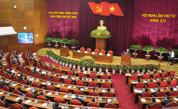 Thông báo Hội nghị lần thứ 4 Ban Chấp hành Trung ương Đảng khóa XII