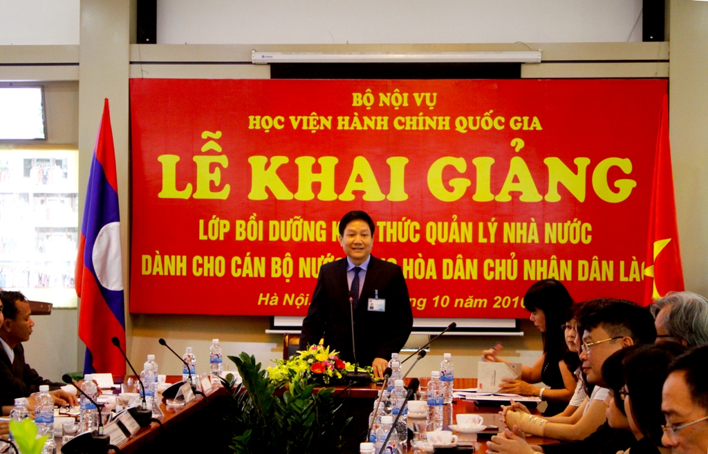 Lễ khai giảng lớp bồi dưỡng kiến thức quản lý nhà nước dành cho cán bộ nước Cộng hòa Dân chủ Nhân dân Lào