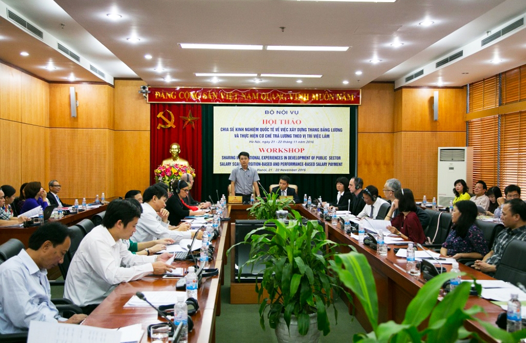Hội thảo chia sẻ kinh nghiệm quốc tế về việc xây dựng thang bảng lương và thực hiện cơ chế trả lương theo vị trí việc làm