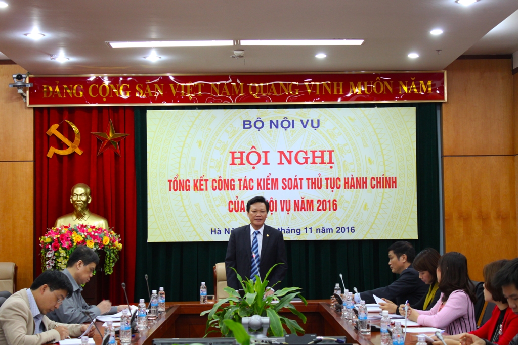 Hội nghị tổng kết công tác kiểm soát thủ tục hành chính năm 2016 của Bộ Nội vụ