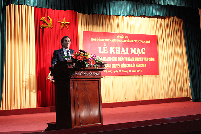 Khai mạc Kỳ thi nâng ngạch công chức từ ngạch chuyên viên chính lên ngạch chuyên viên cao cấp năm 2016