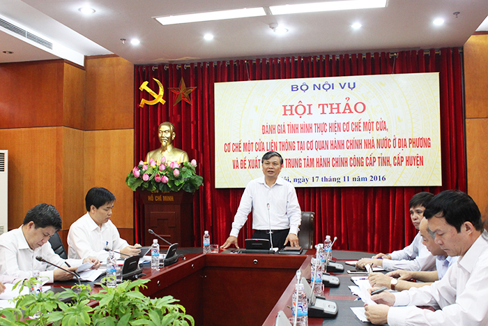 Hội thảo đánh giá tình hình thực hiện cơ chế một cửa, cơ chế một cửa liên thông tại cơ quan hành chính nhà nước ở địa phương và đề xuất mô hình Trung tâm Hành chính công cấp tỉnh, cấp huyện