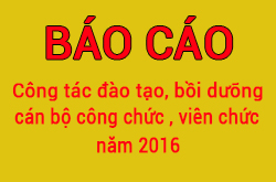 Báo cáo công tác đào tạo, bồi dưỡng cán bộ, công chức viên chức năm 2016