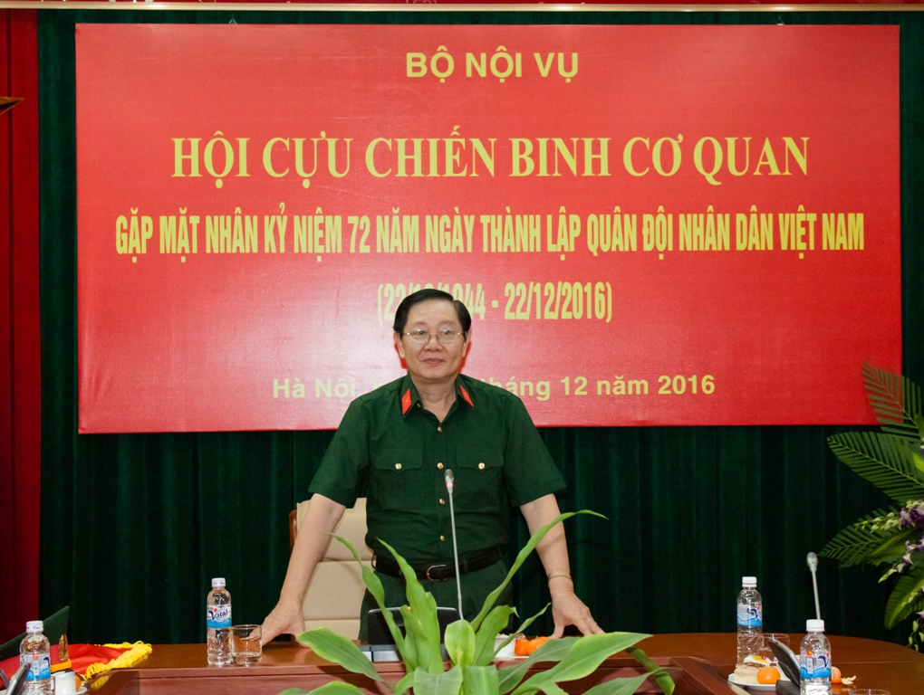 Hội Cựu chiến binh cơ quan Bộ Nội vụ gặp mặt nhân kỷ niệm 72 năm ngày thành lập Quân đội nhân dân Việt Nam