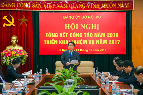 Đảng ủy Bộ Nội vụ tổng kết công tác năm 2016 và triển khai phương hướng, nhiệm vụ công tác năm 2017