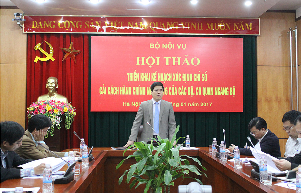 Hội thảo triển khai Kế hoạch xác định Chỉ số cải cách hành chính năm 2016 của các bộ, cơ quan ngang bộ
