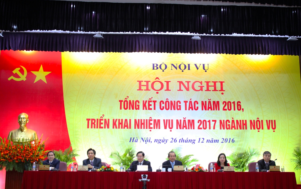 Hội nghị tổng kết công tác năm 2016, triển khai nhiệm vụ năm 2017 ngành Nội vụ