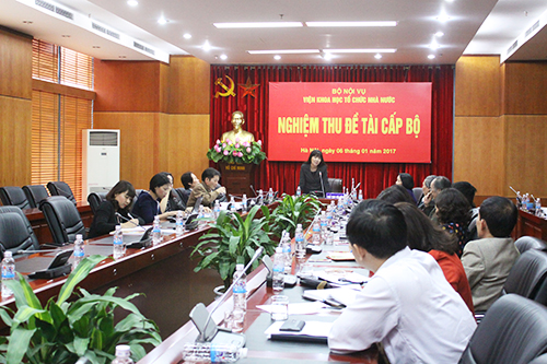Nghiệm thu đề tài khoa học cấp Bộ “Cơ sở khoa học đổi mới công tác bồi dưỡng viên chức đáp ứng yêu cầu cải cách hành chính”