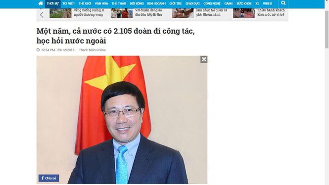 Thanh tra việc cử đoàn đi nước ngoài tại các Bộ, ngành