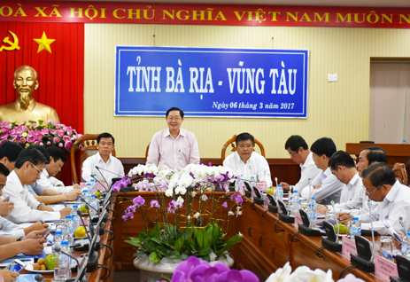 Bộ trưởng Bộ Nội vụ Lê Vĩnh Tân làm việc tại tỉnh Bà Rịa - Vũng Tàu