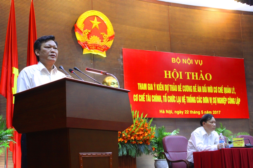 Hội thảo góp ý dự thảo Đề cương Đề án “Đổi mới cơ chế quản lý, cơ chế tài chính, tổ chức lại hệ thống các đơn vị sự nghiệp công lập”