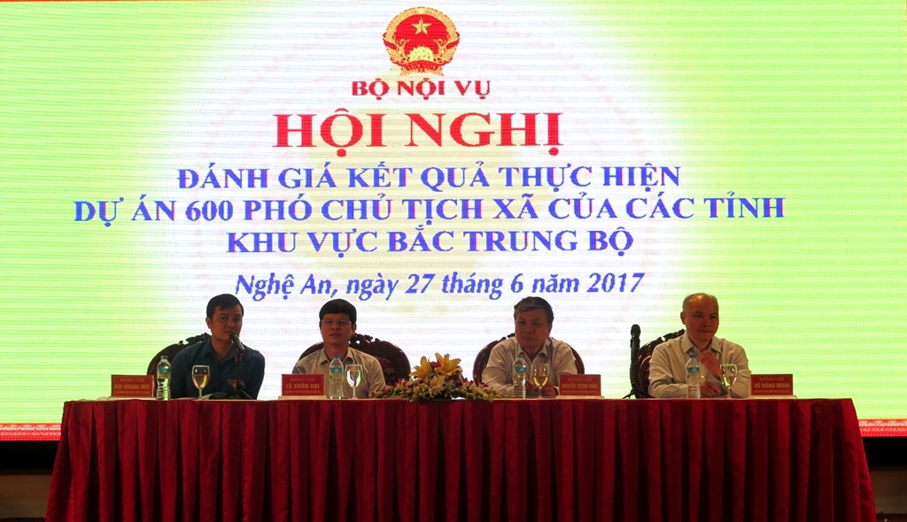 Hội nghị đánh giá kết quả thực hiện Dự án 600 Phó Chủ tịch xã của các tỉnh khu vực Bắc Trung bộ