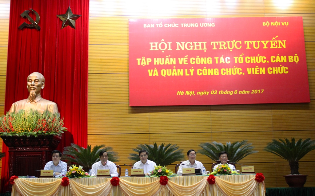 Hội nghị trực tuyến toàn quốc tập huấn về công tác tổ chức cán bộ và quản lý công chức, viên chức