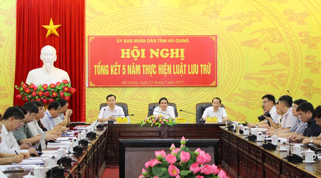 Hội nghị Tổng kết 5 năm thực hiện Luật Lưu trữ của tỉnh Hà Giang