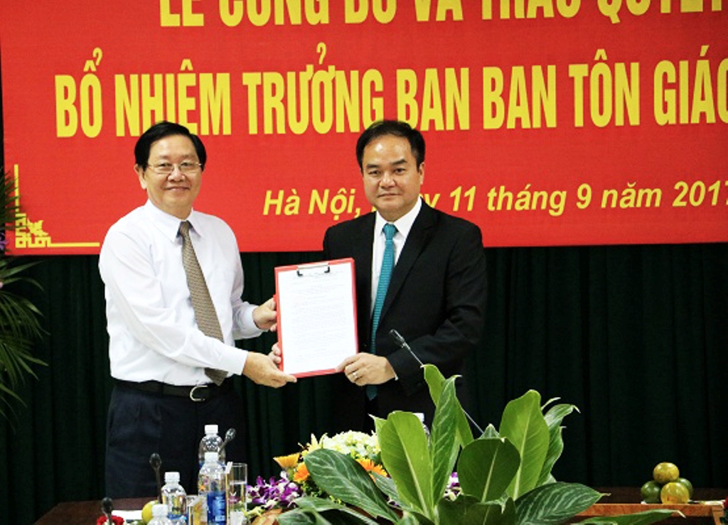 Lễ công bố và trao Quyết định bổ nhiệm Trưởng ban Ban Tôn giáo Chính phủ