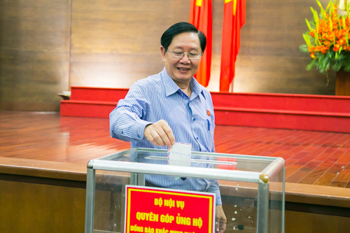 Bộ Nội vụ: Lễ phát động quyên góp ủng hộ đồng bào khắc phục thiệt hại do cơn bão số 12 gây ra