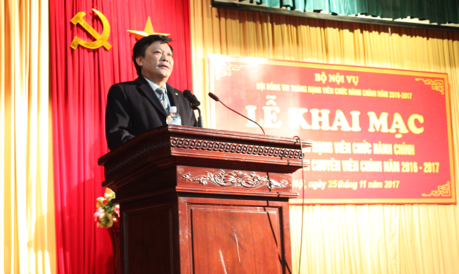 Khai mạc Kỳ thi thăng hạng viên chức hành chính từ chuyên viên lên chuyên viên chính đợt 2 năm 2016 – 2017
