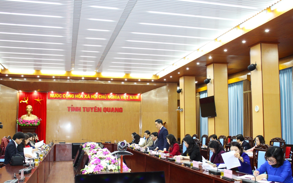 Khảo sát, đánh giá về công tác cán bộ nữ tại tỉnh Tuyên Quang 