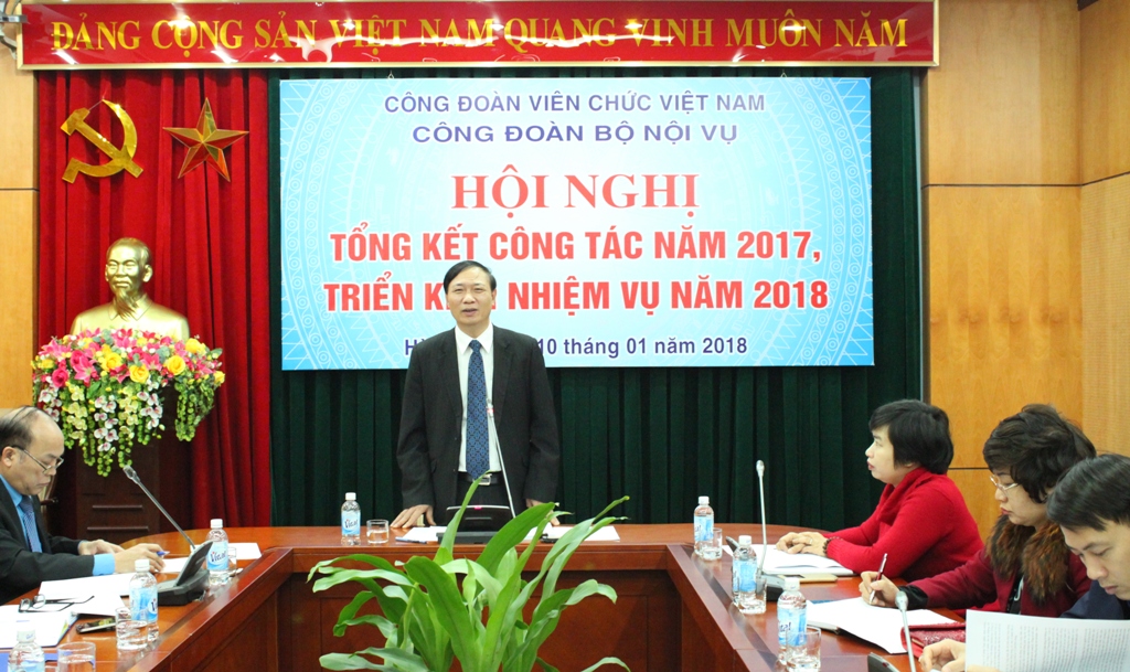 Công đoàn Bộ Nội vụ: Tổng kết công tác năm 2017, triển khai nhiệm vụ công tác năm 2018