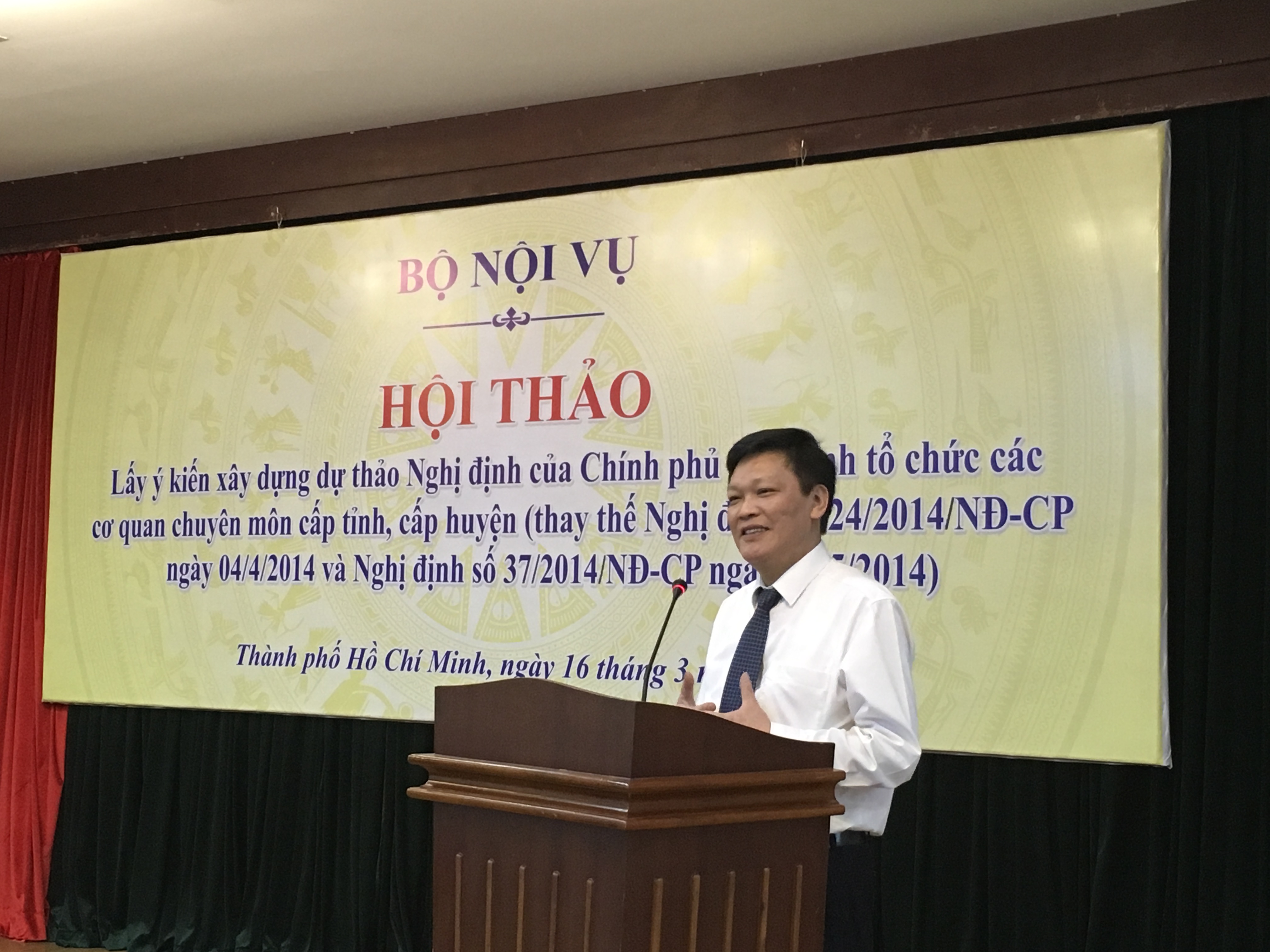 Hội thảo lấy ý kiến xây dựng dự thảo Nghị định của Chính phủ quy định tổ chức các cơ quan chuyên môn cấp tỉnh, cấp huyện tại TP. Hồ Chí Minh