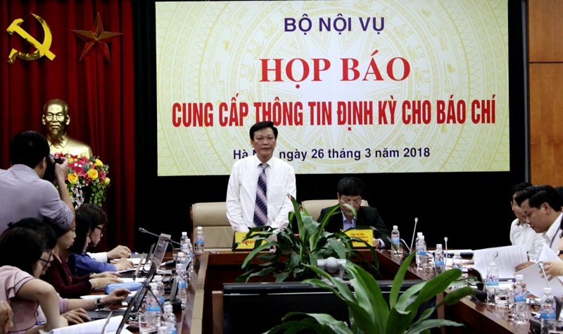 Bộ Nội vụ họp báo cung cấp thông tin định kỳ cho báo chí
