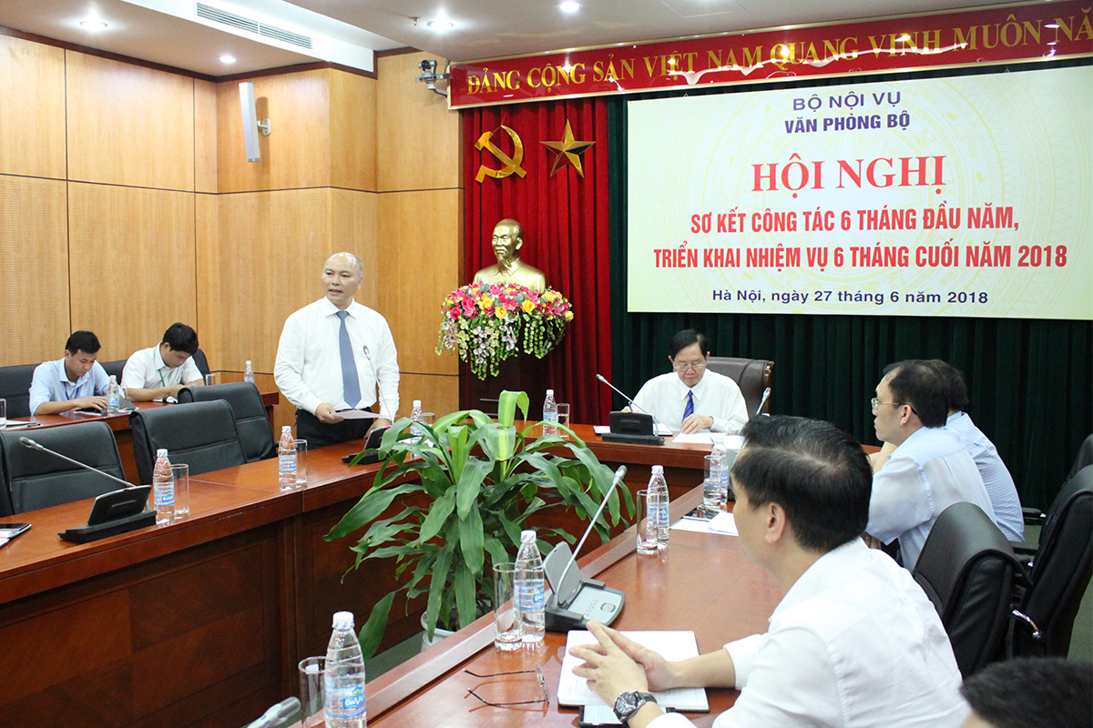 Hội nghị sơ kết công tác 6 tháng đầu năm, triển khai nhiệm vụ 6 tháng cuối năm 2018 của Văn phòng Bộ