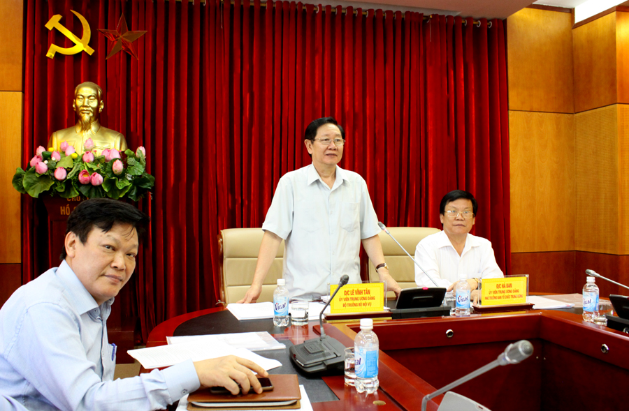 Hội nghị thảo luận sửa đổi, bổ sung các văn bản quy phạm pháp luật thuộc chức năng quản lý nhà nước của Bộ Nội vụ về công tác cán bộ, tổ chức bộ máy, công chức viên chức theo tinh thần Nghị quyết Hội nghị Trung ương 6, 7 (khóa XII)