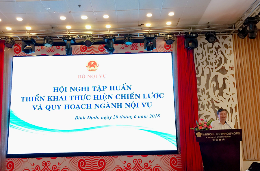 Hội nghị tập huấn triển khai thực hiện Chiến lược và Quy hoạch ngành Nội vụ năm 2018 tại Bình Định