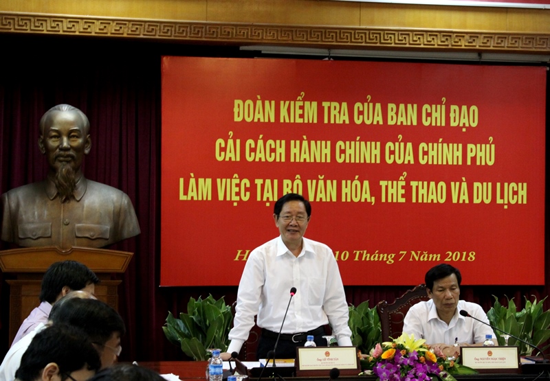 Kiểm tra công tác cải cách hành chính tại Bộ Văn hóa, Thể thao và Du lịch