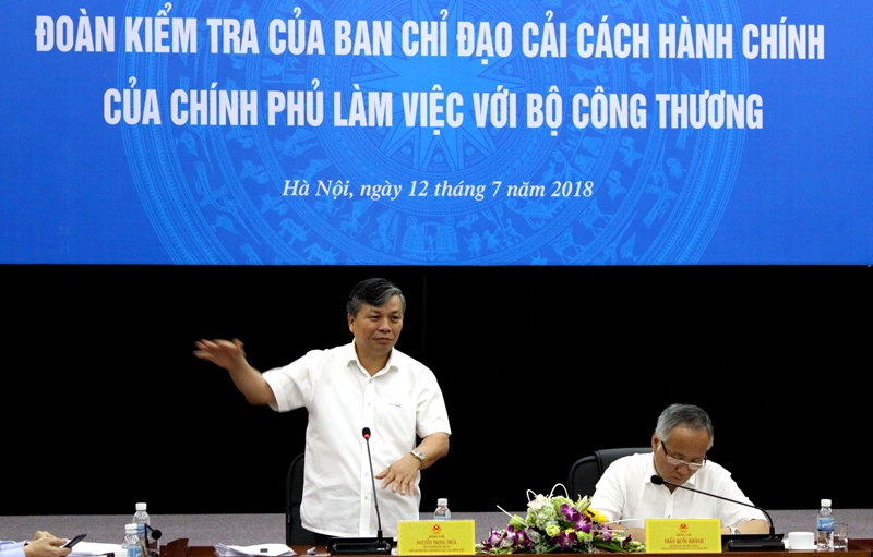 Ban Chỉ đạo cải cách hành chính của Chính phủ kiểm tra tại Bộ Công Thương