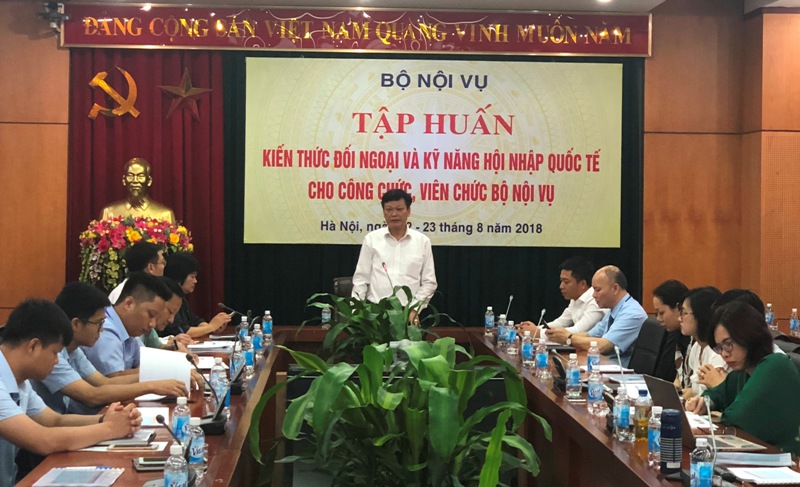 Bộ Nội vụ khai mạc Lớp tập huấn bồi dưỡng kiến thức đối ngoại và kỹ năng hội nhập quốc tế