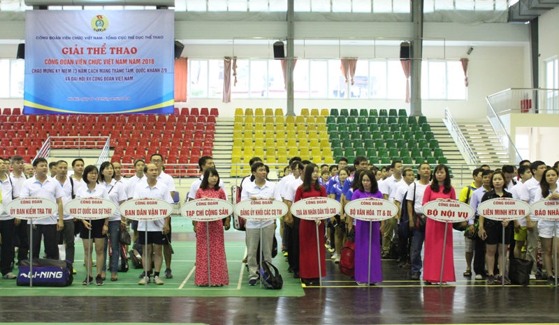 Khai mạc Giải thể thao Công đoàn Viên chức Việt Nam năm 2018
