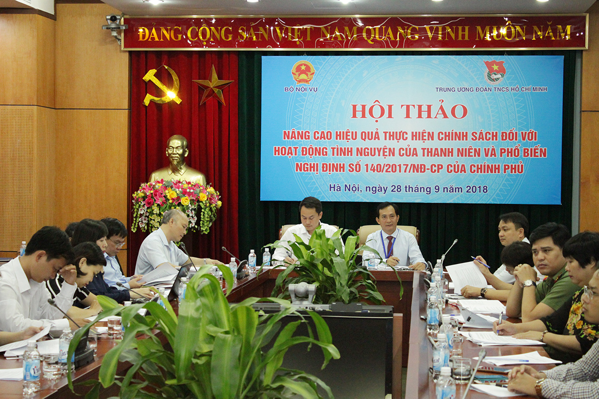 Hội thảo Nâng cao hiệu quả thực hiện chính sách đối với hoạt động tình nguyện của thanh niên và phổ biến Nghị định số 140/2017/NĐ-CP